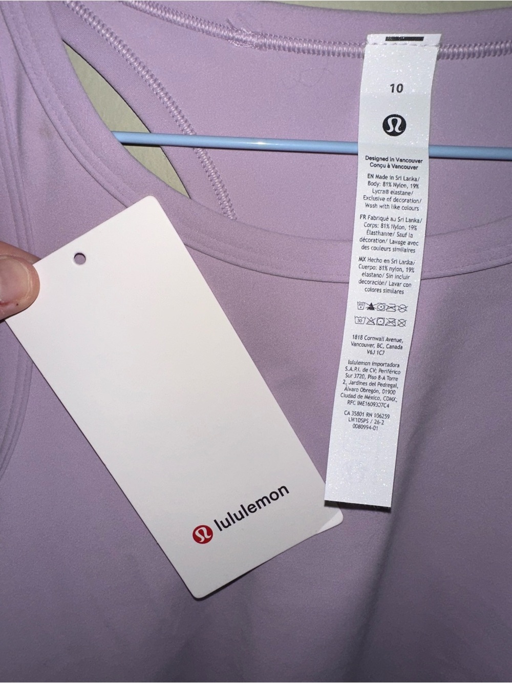 Lululemon Align Waist Length Racerback in Lilac Play - Picture 6 of 6